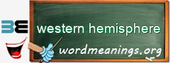 WordMeaning blackboard for western hemisphere